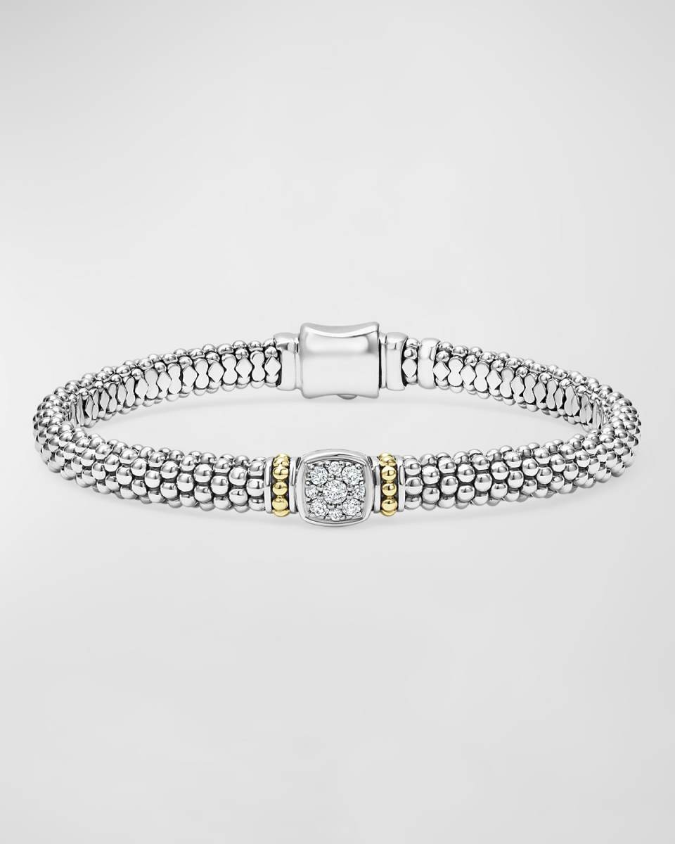 Rittenhouse Sterling Silver Diamond Rope Bracelet