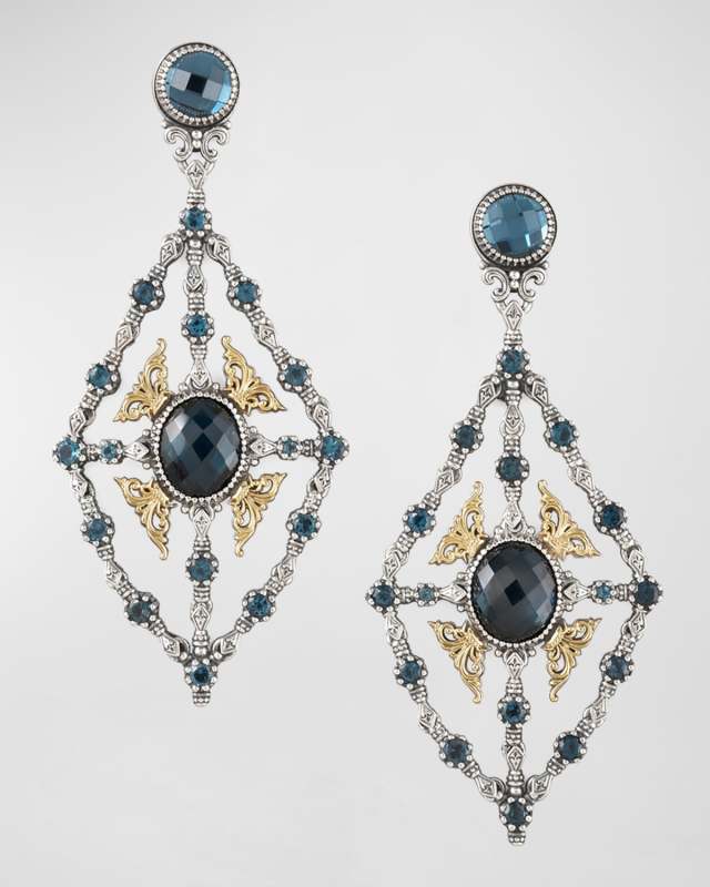 London Blue Topaz Chandelier Earrings