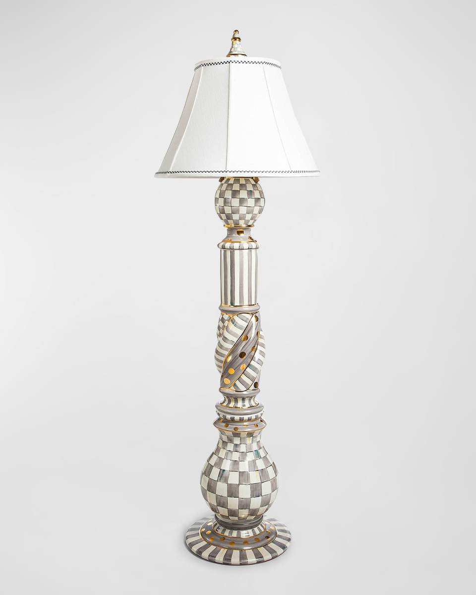 Sterling Check Ceramic Floor Lamp