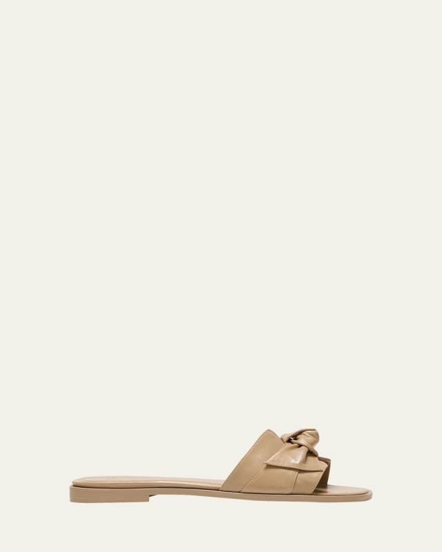 Maxi Clarita Leather Knot Flat Sandals
