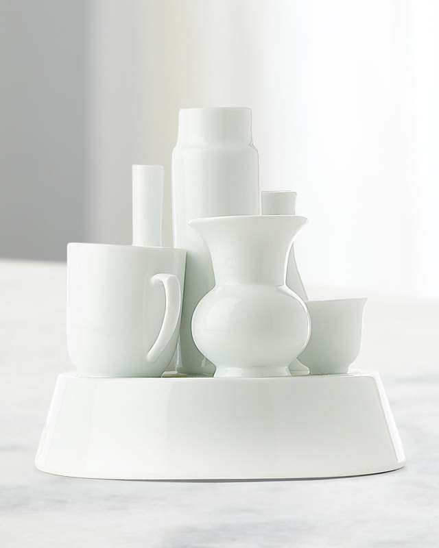 Hong Kong 10.2" Vase, White
