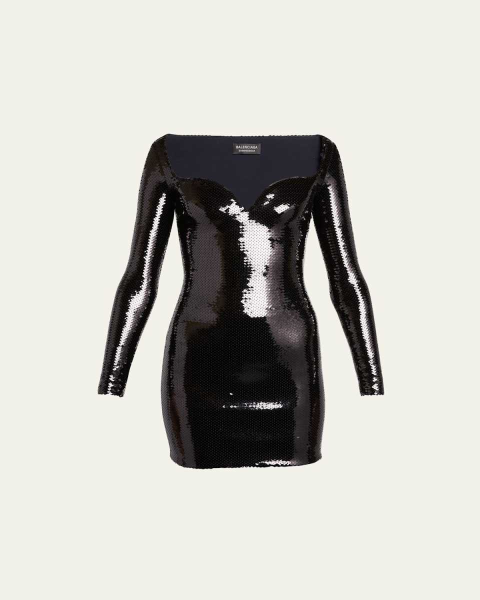 Sequin Bustier Mini Dress