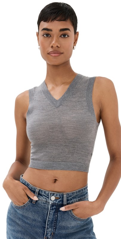 A. L.C. Brody Vest Medium Heather Grey