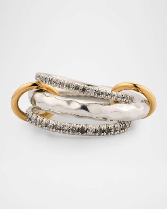 18K Yellow Gold and Sterling Silver Theo Gris Vulcan Ring