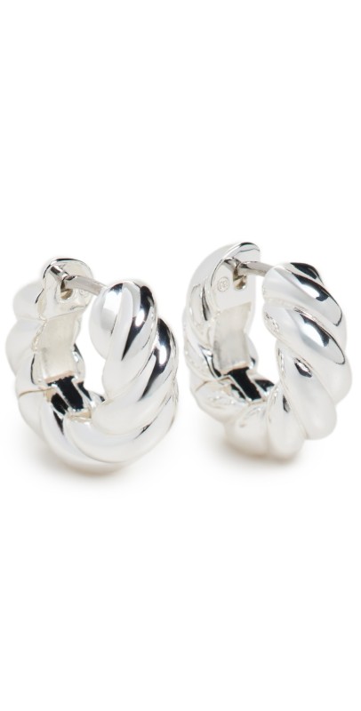 Gorjana Crew Helium Huggies Silver Plated