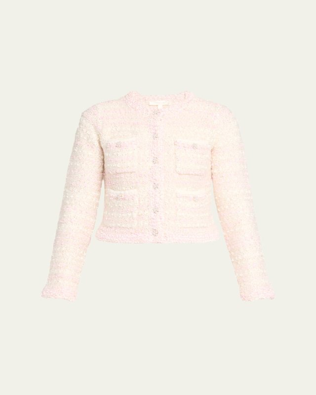 Blanca Paillette Bouclé Knit Cardigan