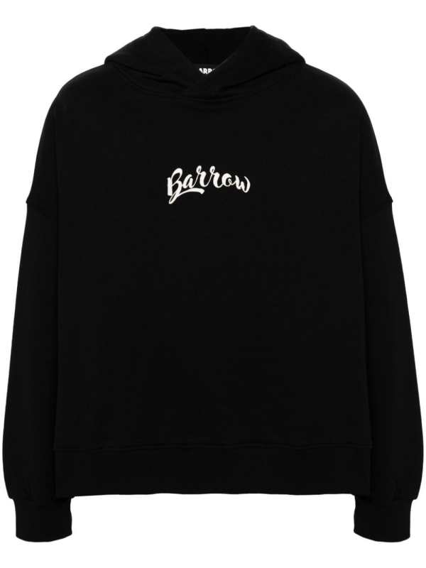logo-print cotton hoodie