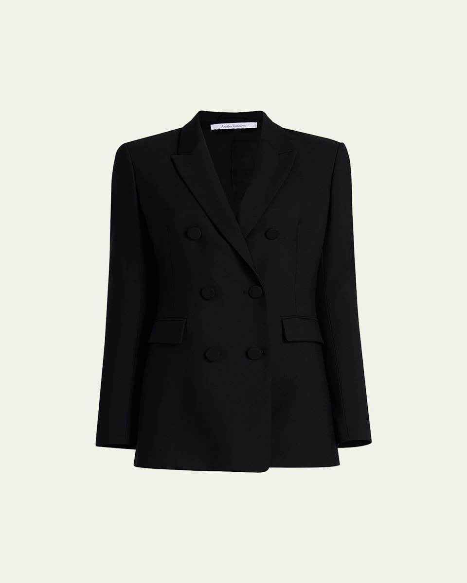 Wool Double-Breasted Blazer Jacket