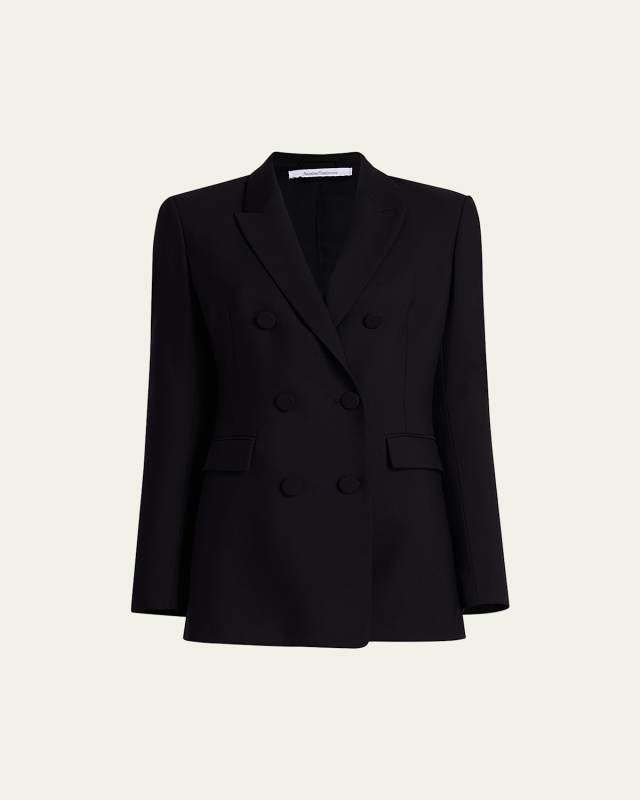 Wool Double-Breasted Blazer Jacket