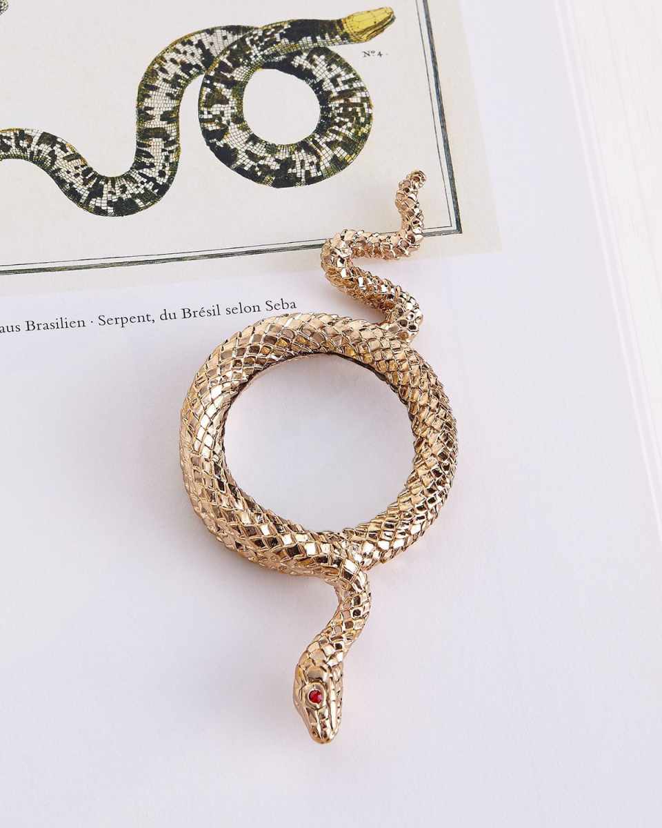 Snake Small Gold-Plated Magnifying Glass