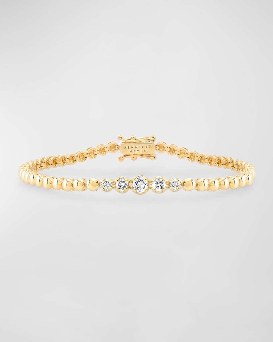 18k Yellow Gold Graduated Diamond Bracelet