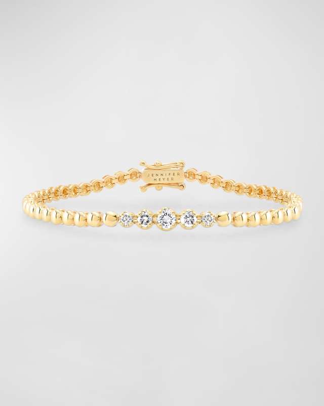 18k Yellow Gold Graduated Diamond Bracelet