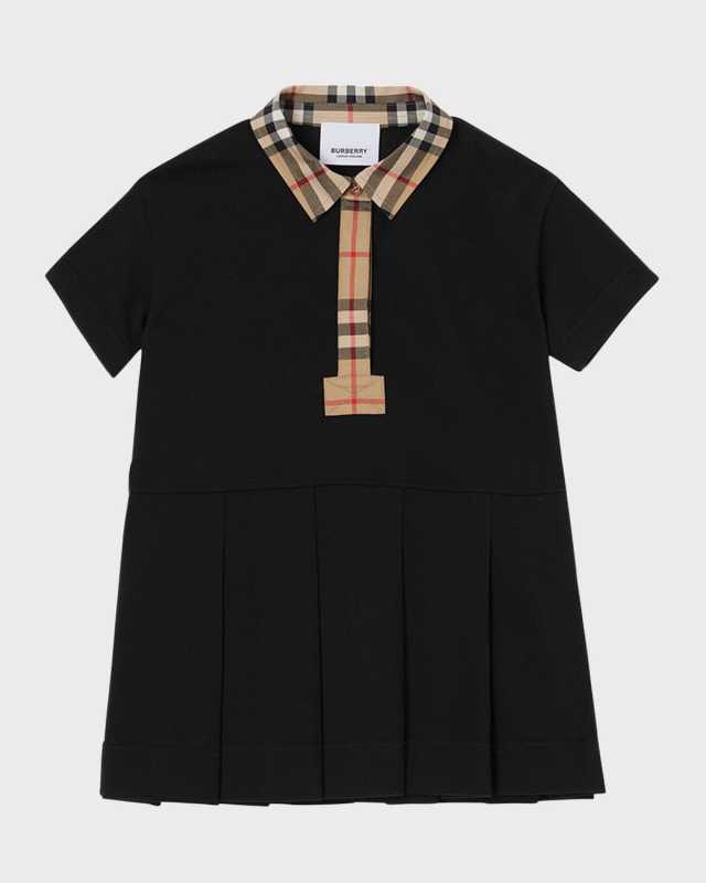 Girl's Sigrid Vintage Check Polo Shirt Dress, Size 6M-