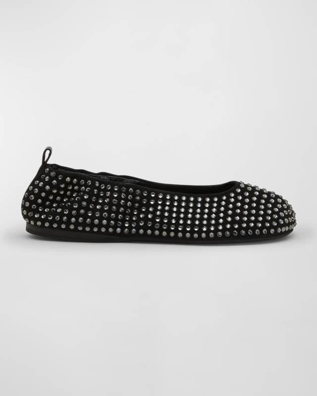 Crystal Studded Ballerina Flats