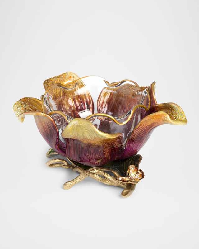 Ellie Hand-Stoned & Enameled Flower Bowl