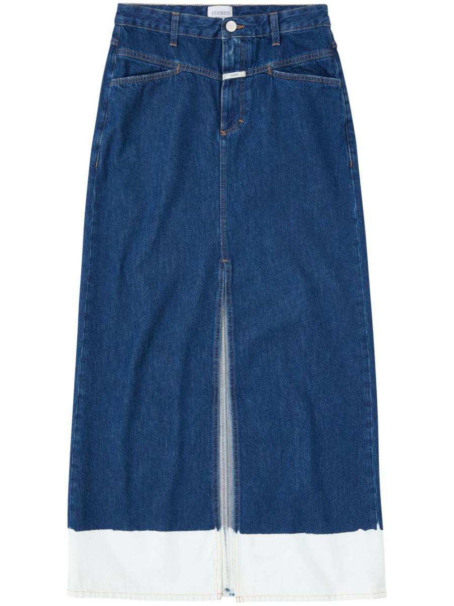 Z-Pocket denim skirt