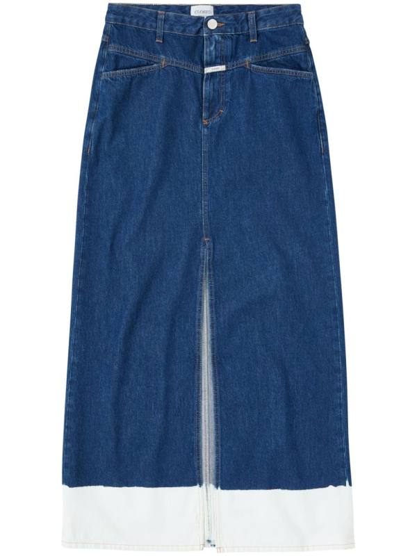 Z-Pocket denim skirt