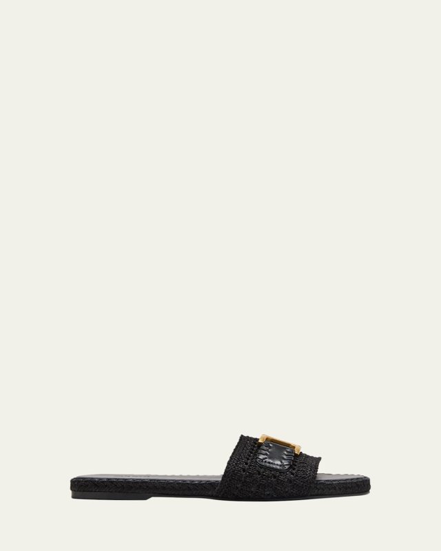 x High Summer Marcie Crochet Buckle Slide Espadrilles