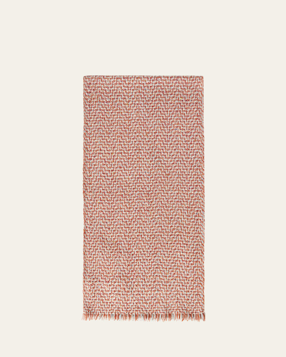 Chevron Tweed Coarse Cashmere Scarf
