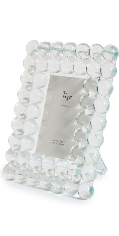 Tizo Design Clear Crystal Frame Multi Bubbles 4x6 Clear