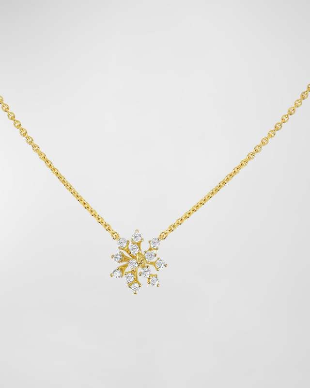 18K Luminus Gold Pendant Necklace with Diamonds, 18"L
