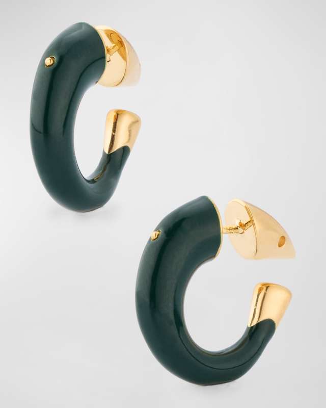Hand-Enameled Hoop Earrings