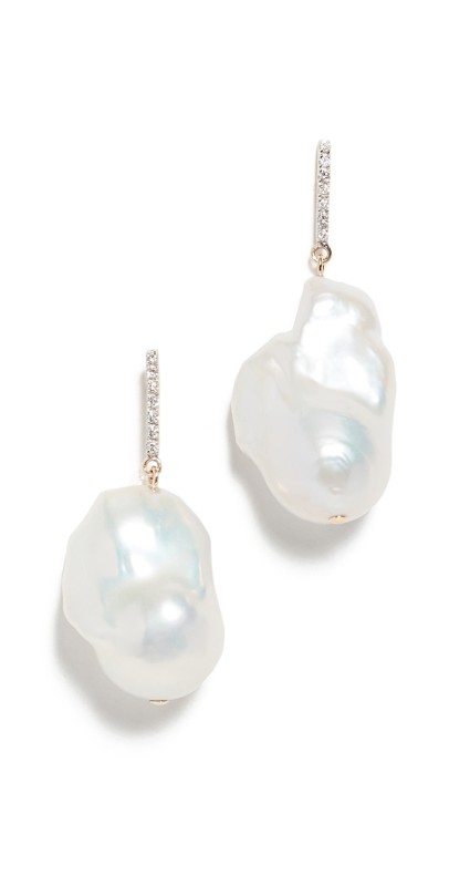 Mateo 14k Gold Baroque Pearls and Diamond Yellow Gold