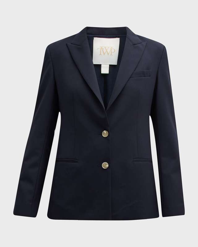 Husband Single-Breasted Cotton Blazer