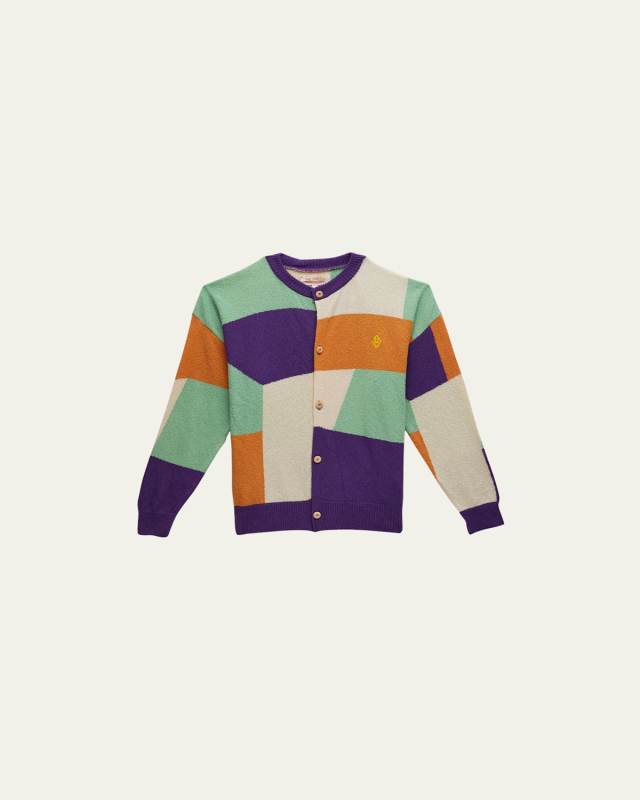 Girl's Toucan Colorblocked Cardigan, Size 2-12