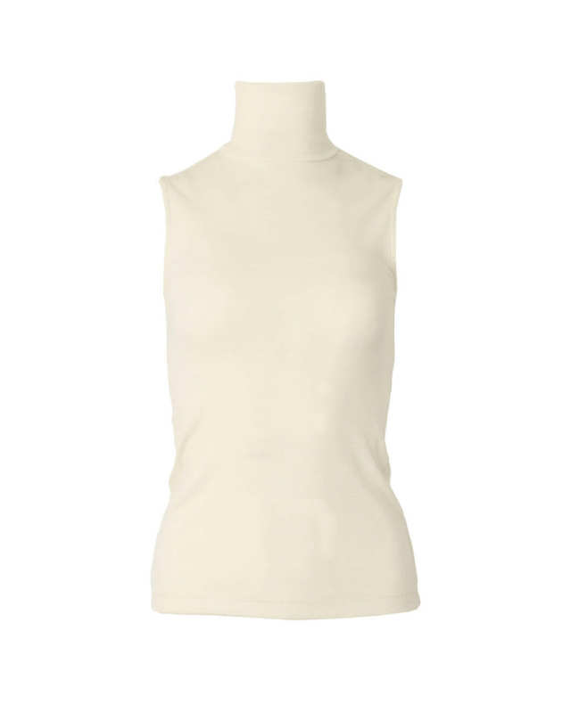 Fine Merino Sleeveless Turtleneck