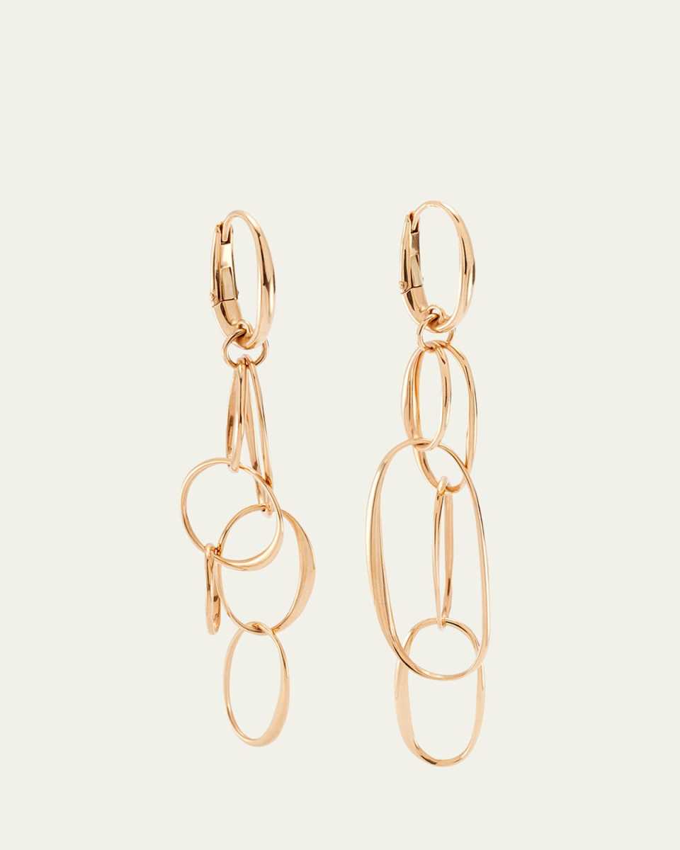 18k Rose Gold Oval-Link Earrings