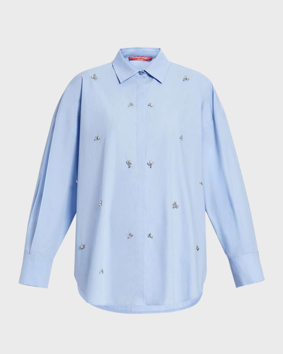 Plus Size Ape Rhinestone-Embellished Shirt