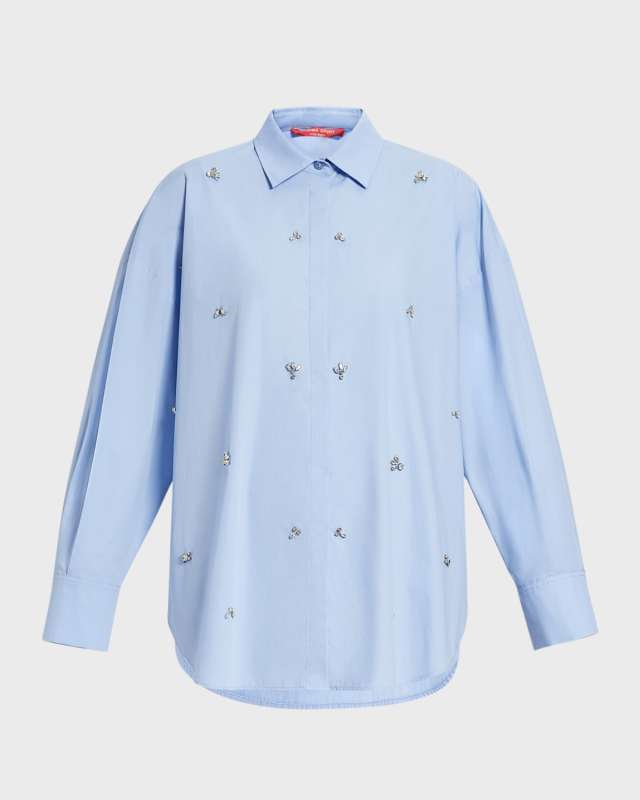 Plus Size Ape Rhinestone-Embellished Shirt