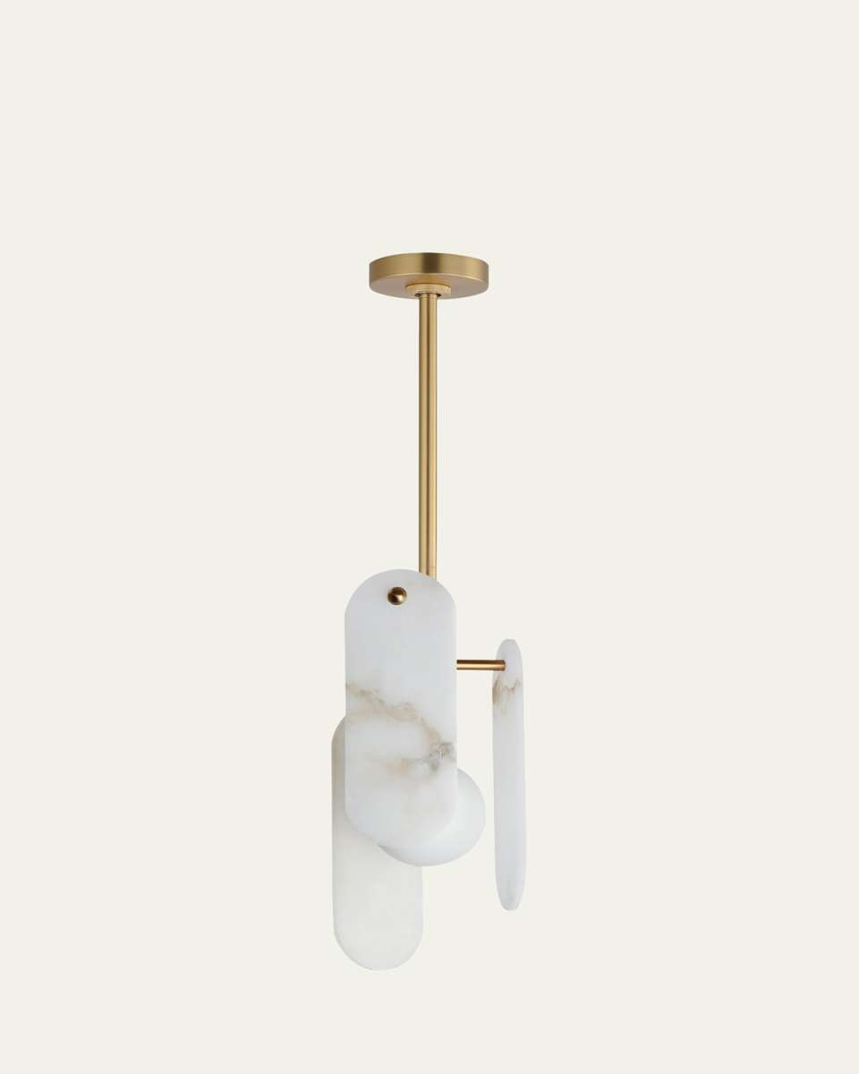 Megalith Stone 17" Pendant, Alabaster