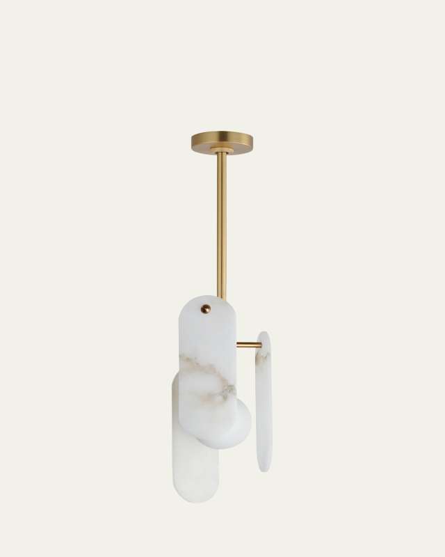 Megalith Stone 17" Pendant, Alabaster