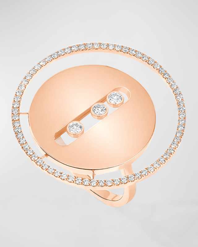 Lucky Move 18K Rose Gold 3-Diamond Ring