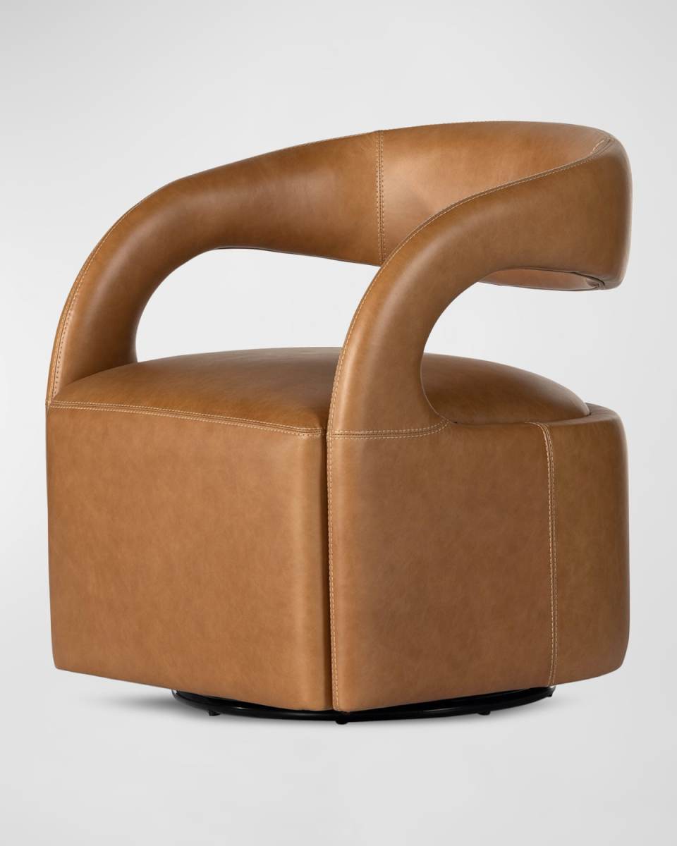 Hawkins Leather Swivel Chair