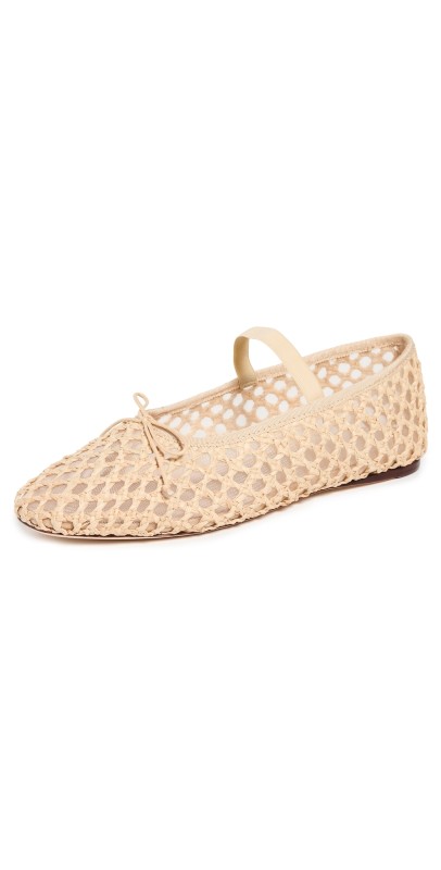 Loeffler Randall Leonie Soft Ballet Flats Natural