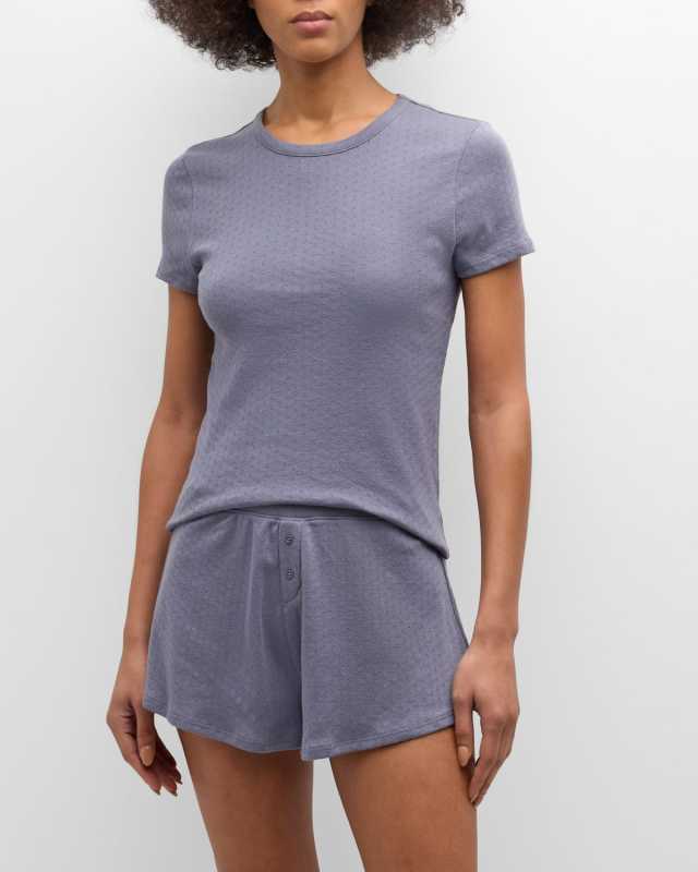 Pointelle-Knit Pamalee & Paige Pajama Set