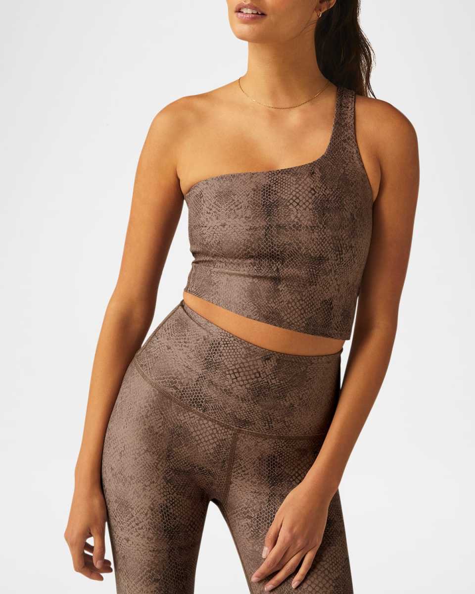 Snakeskin SoftMark One and Only One-Shoulder Tank Top