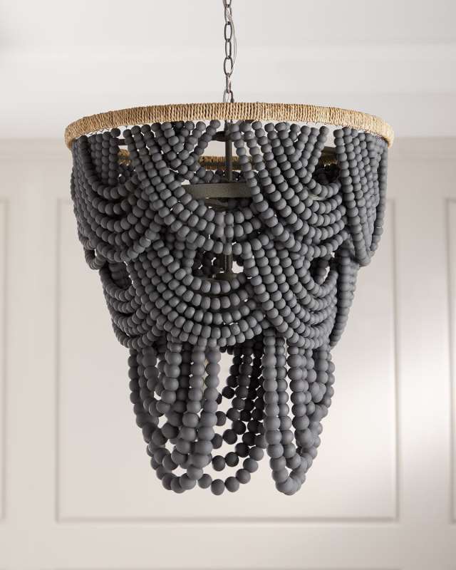 Lorelei Wood Bead Chandelier