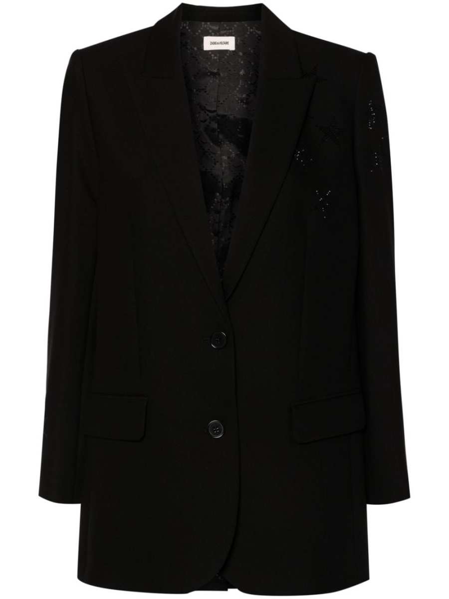 rhinestone-embellished blazer