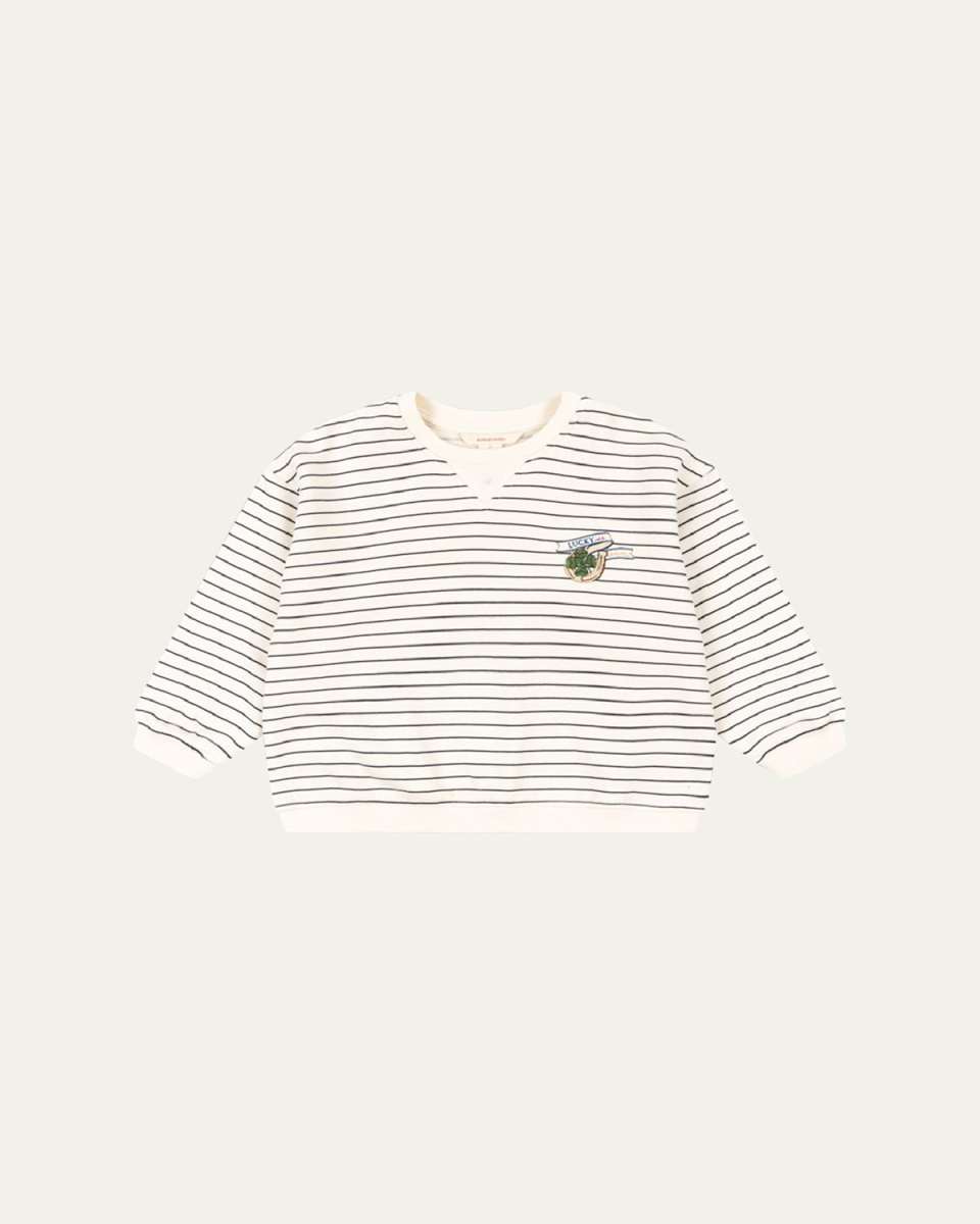 Boy's Amio Lucky Pin Striped Sweatshirt, Size 6M-6
