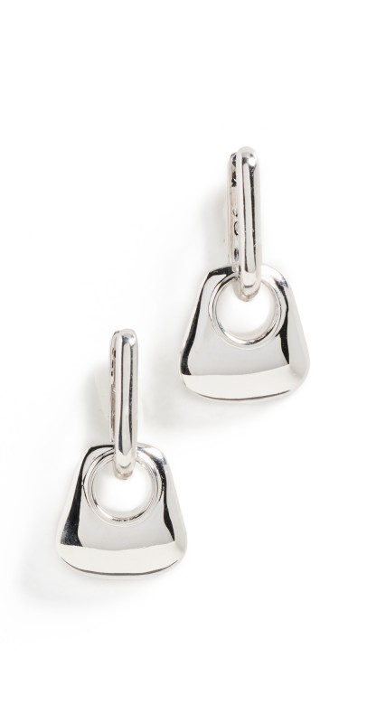 Missoma Hera Mini Charm Hoop Earrings Silver