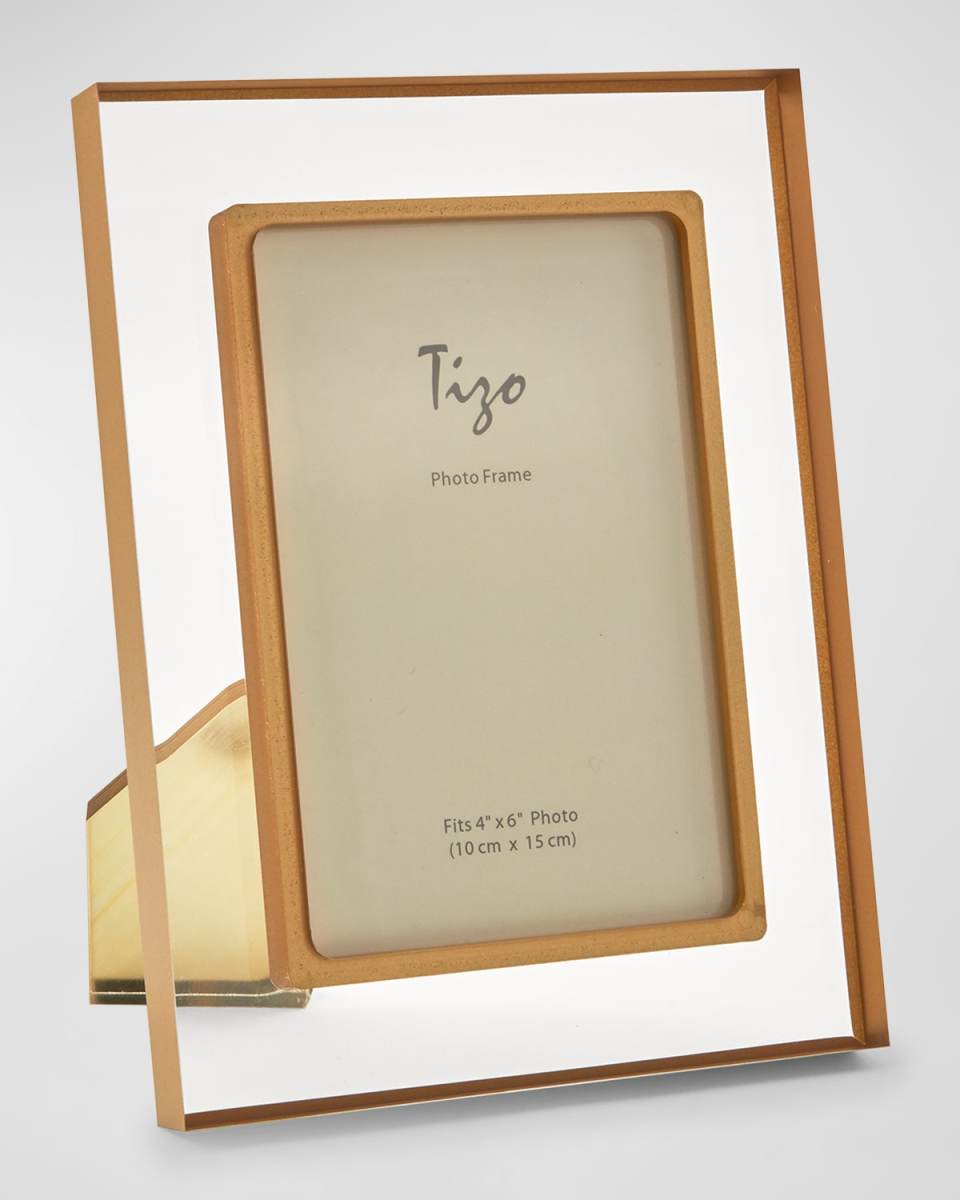 LUCITE FRAME W/BORDER, 8" x 10"