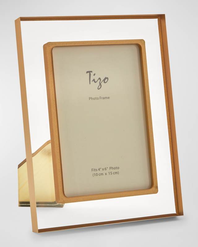 LUCITE FRAME W/BORDER, 8" x 10"