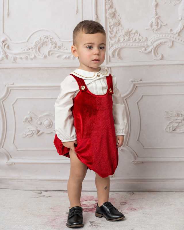 Boy's Victor Romper & Shirt Set, Size 3M-
