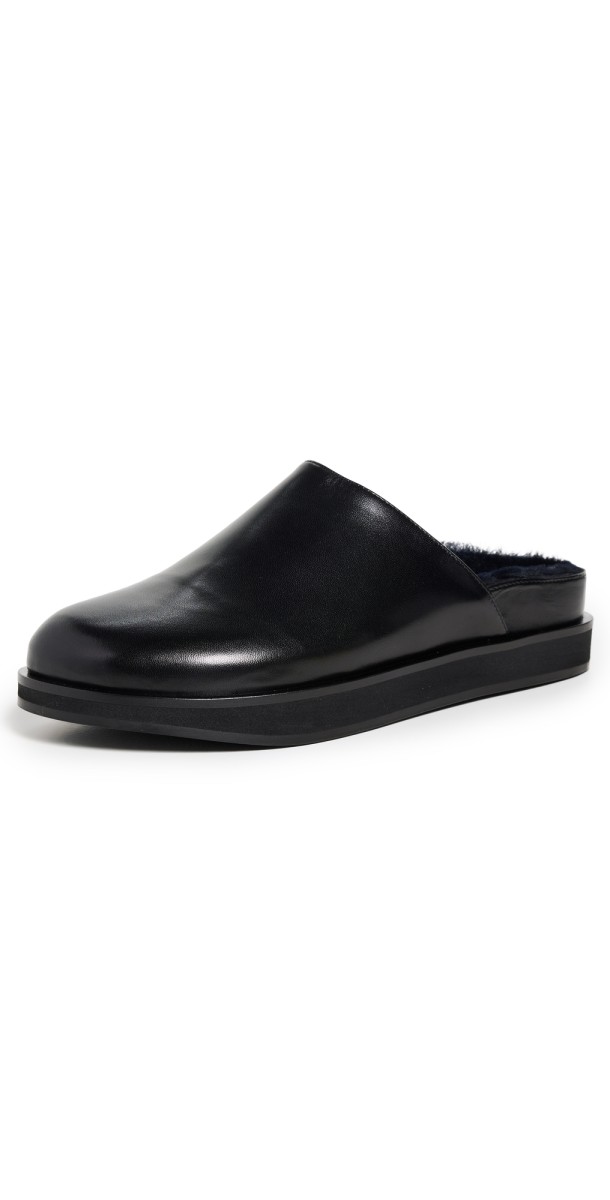 Wandler Vera Slides Black/Shearling - 5374
