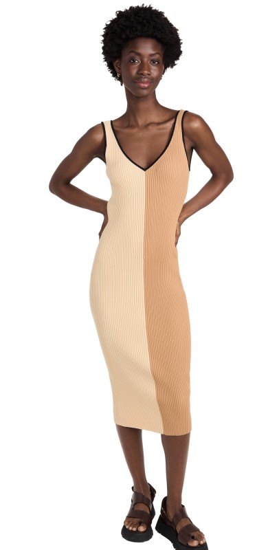 STAUD Dana Dress Fennel Multi