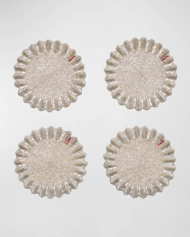 x Baccarat Etoile Silver Coasters, Set of 4